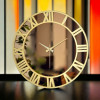  Horloge Murale Décorative Chiffres Plexiglass Avec Fond En Acrylique effet miroir ساعة حائطية 