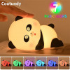 Veilleuse en forme de panda mignon pour enfants 7 couleurs