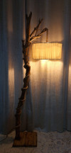 lampadaire bohemien chic en bois naturel 