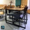 TABLE SALLE A MANGER BOIS METAL