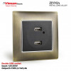 PRISE DOUBLE USB  ZINNIA METAL ZINC ALLOY