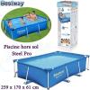 56403 bestway Piscine hors sol Steel Pro 259 x 170 x 61 cm