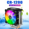 ventilateur de CPU avec tour de refroidissement CR1200, 2 caloducs, lumière rvb