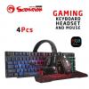 Pack Gaming 4 Pieces (Casque-Clavier-Souris-Tapid)