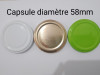 Capsules importation / couvercles diamètre 58