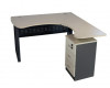 Bureau Pietement métalliques carrés, forme galbée - Design Contemporain -