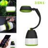  Lampe de poche 3 en 1 bureau et camping 180 réglable , 3 modes, rechargeable      