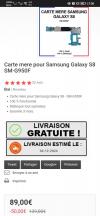 Carte mère Samsung galaxy s8 