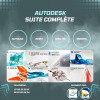 Autocad, Robot, Revit, Civil 3D et suite autodesk complète pour windows et Mac 