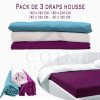 PACK de 3 DRAP Housse