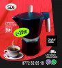 Cafetière moka Express presse à café /Gaz, vitroceram, électrique 9 tasses