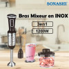 Bras mixeur 3en1 en inox 1200w