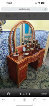 Commodes en osier avec miroir 