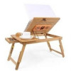 Table PC Portable CAPSYS BM60 + 2 Ventilateurs Grand Modèle en bois Bamboo