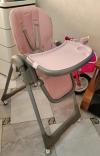 Chaise haute bébé kidilo pliable avec hauteur et siège réglable