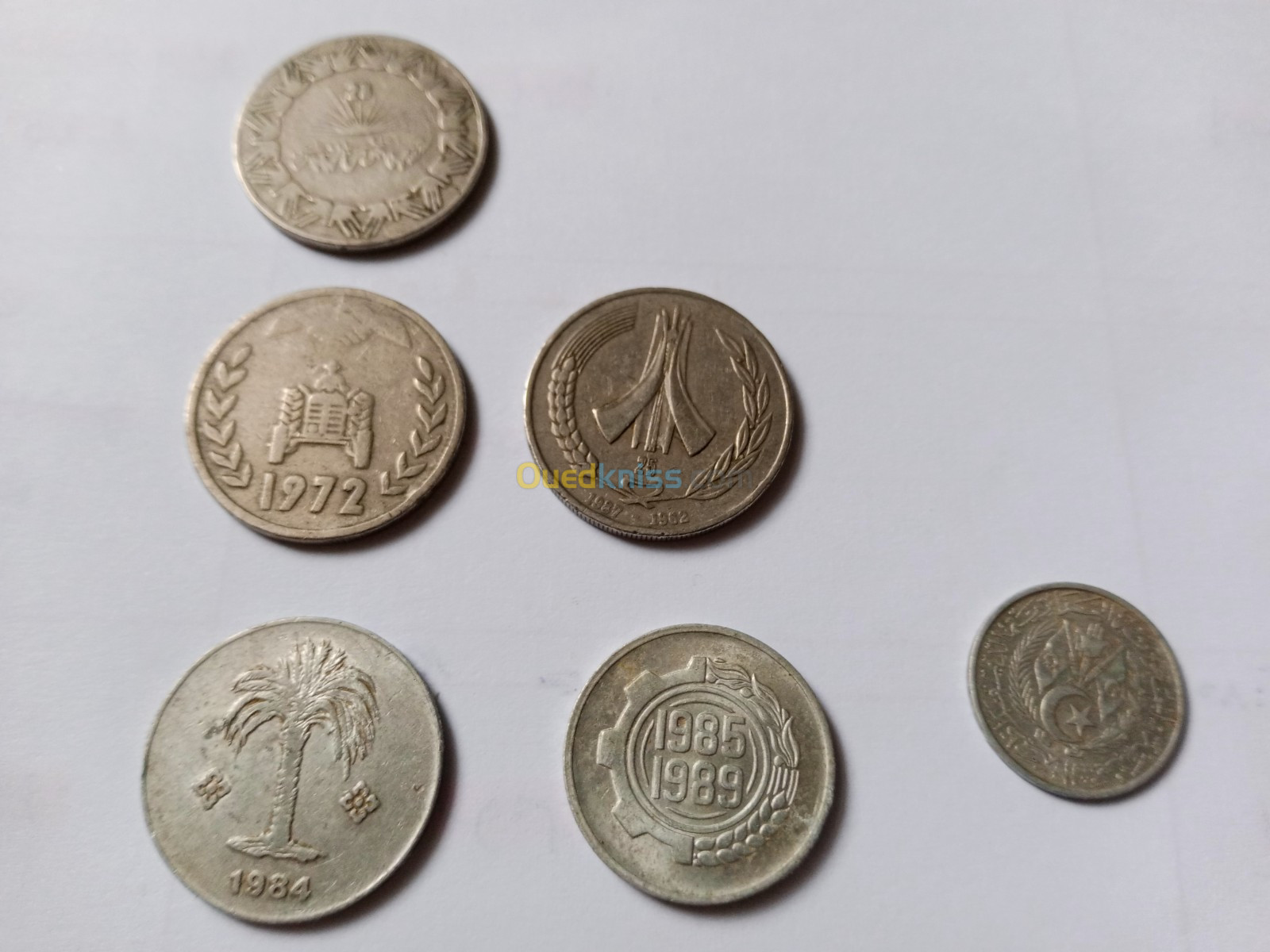 Pièces de monnaies anciennes de 50 centimes Algérie 