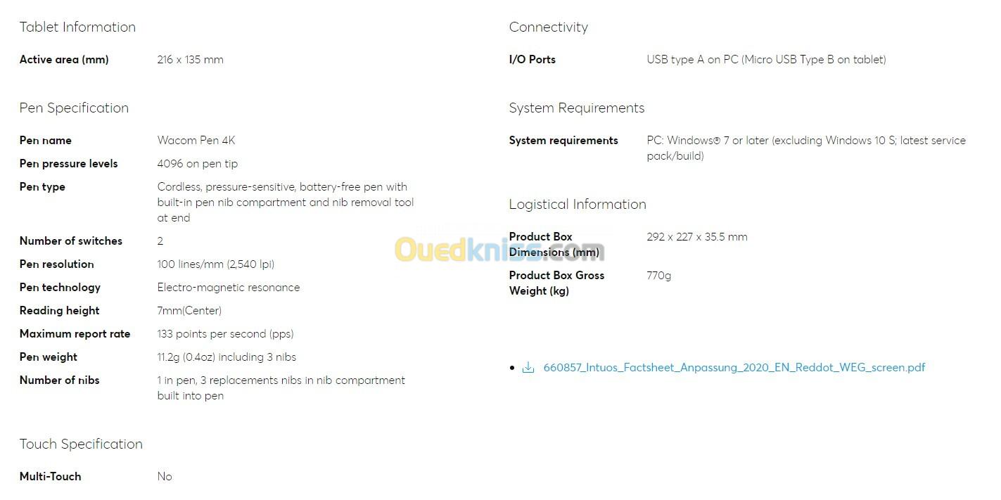 Tablette Wacom Intuos