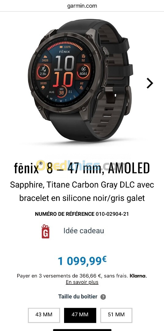 Garmin fenix 8 sapphire titanium Amoled