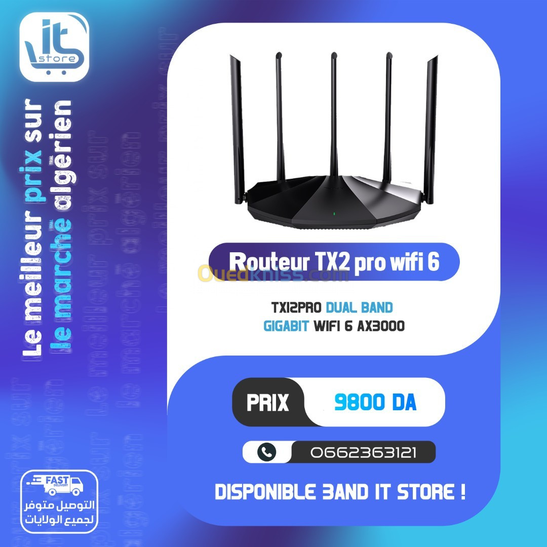 ROUTEUR TENDA TX2 PRO AX1500 WIFI 6