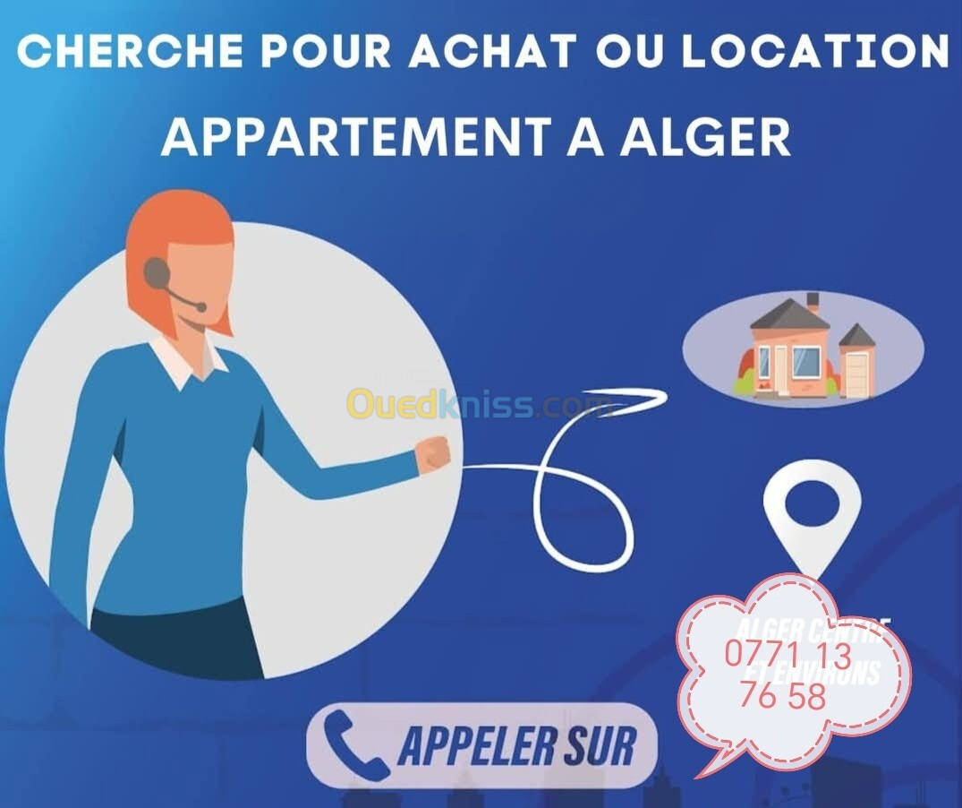 Cherche location Appartement Alger El achour