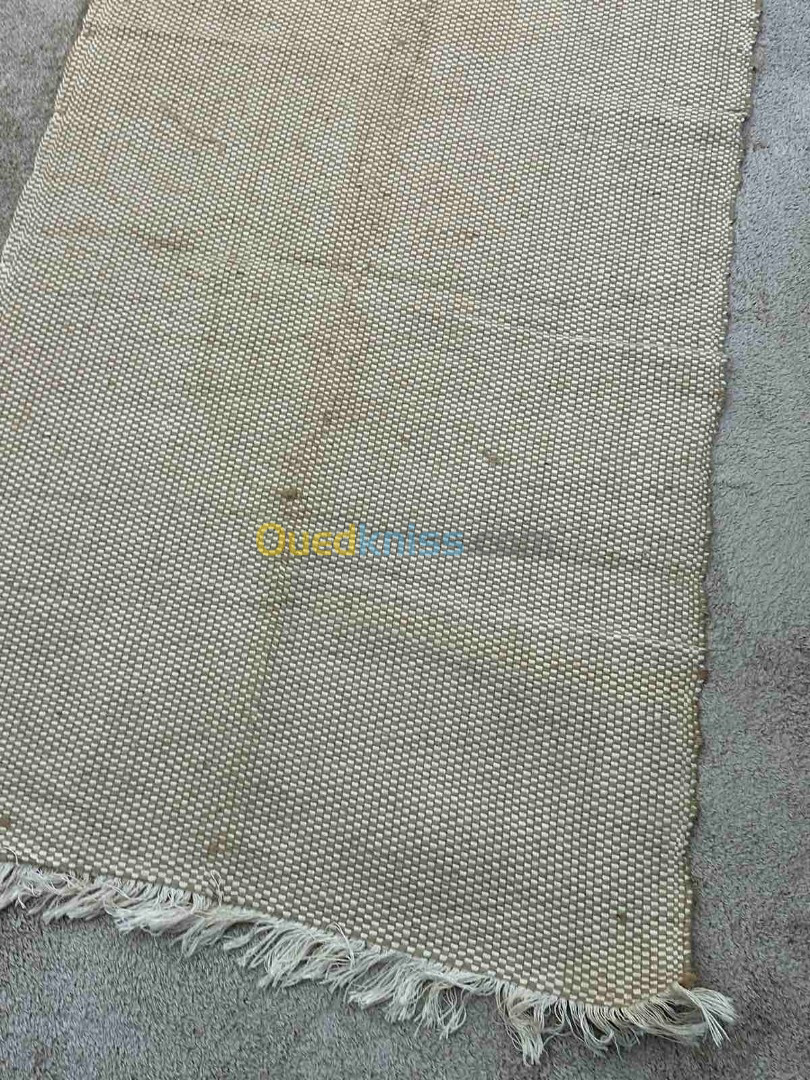 Tapis bohème en coton et jute