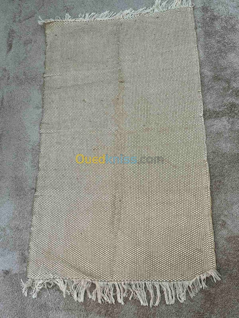 Tapis bohème en coton et jute