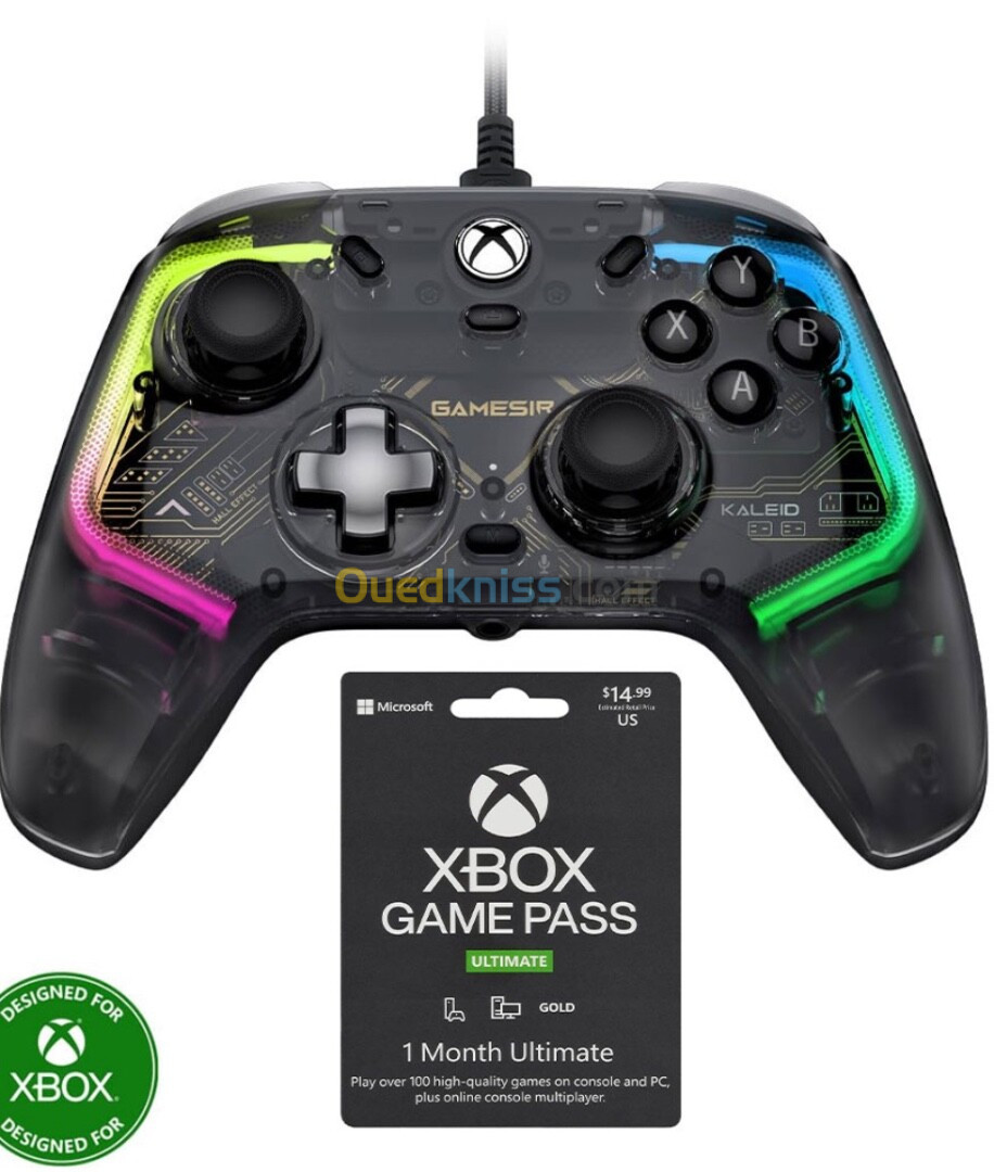 Manette filaire GameSir Kaleid pour Xbox Series X|S, Xbox One, Windows 10/11 et Steam