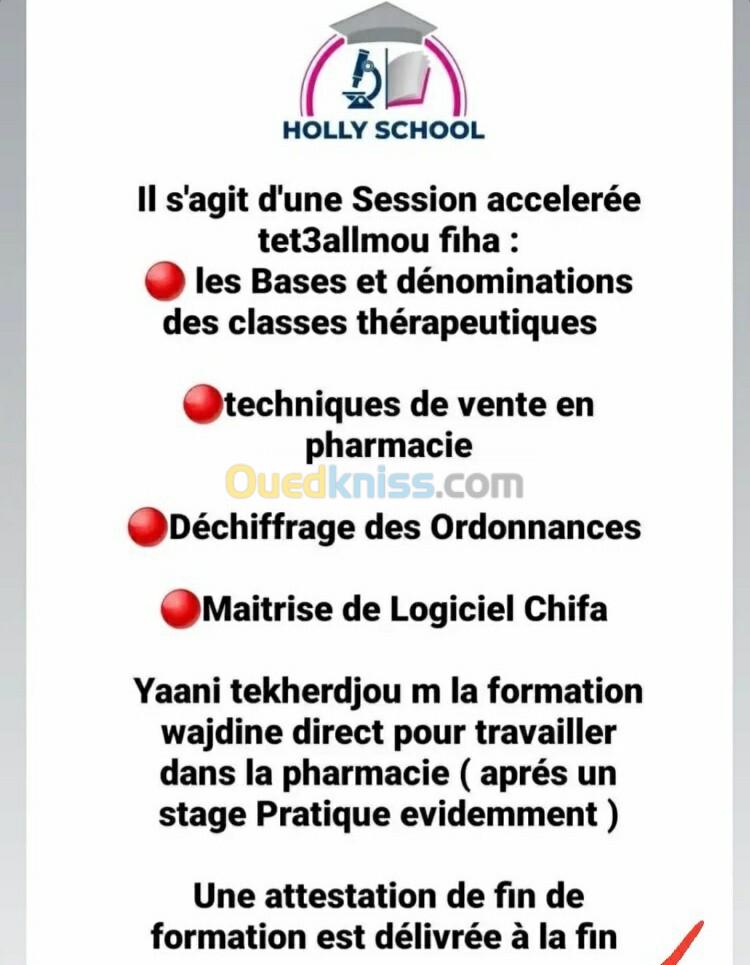 FORMATION PROFESSIONNELLE VENDEUR EN PHARMACIE 