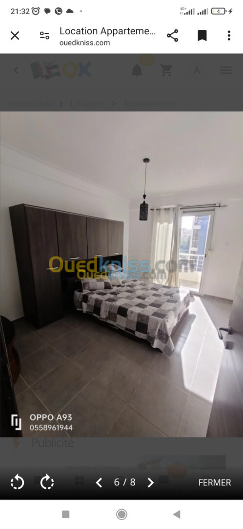 Location Appartement F3 Alger Ouled fayet