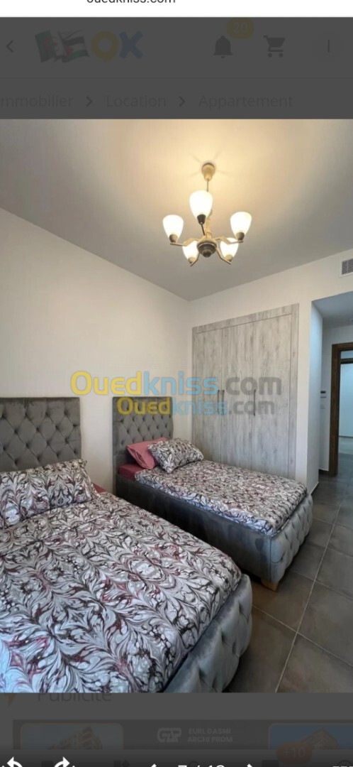 Location Appartement F3 Alger Ouled fayet