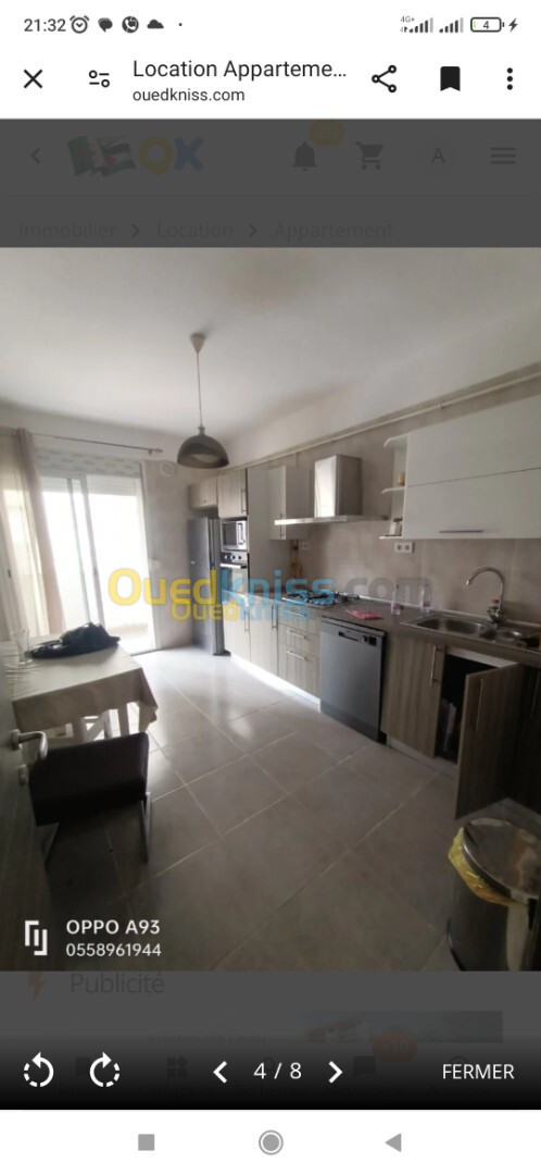 Location Appartement F3 Alger Ouled fayet