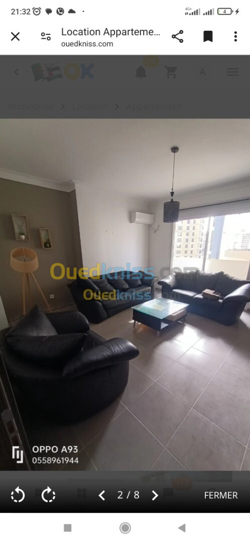 Location Appartement F3 Alger Ouled fayet