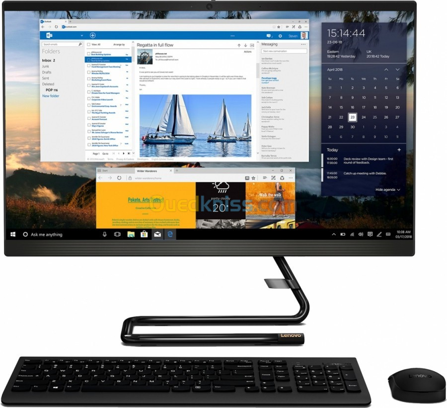 PC De Bureau All In One Lenovo IdeaCentre A340-24WL I5-10210U, 8GO, 256GO SSD, WIN11, 23.8"