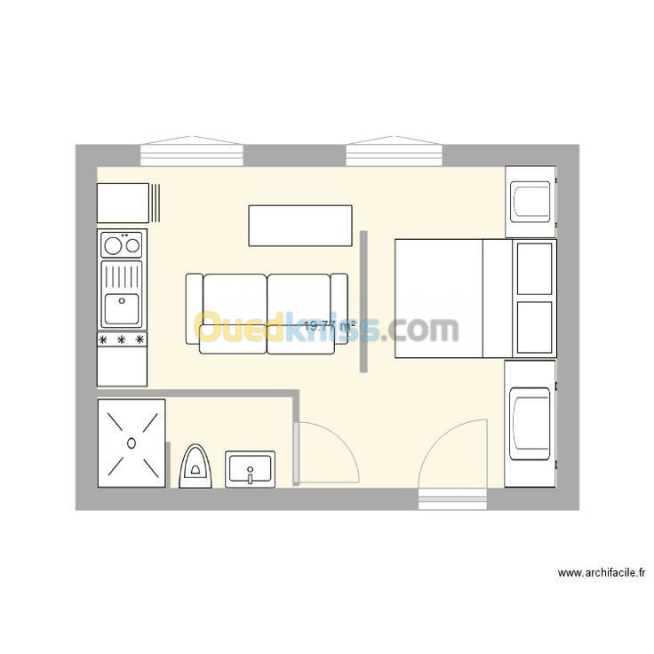 Vente Appartement F2 Alger Bordj el bahri