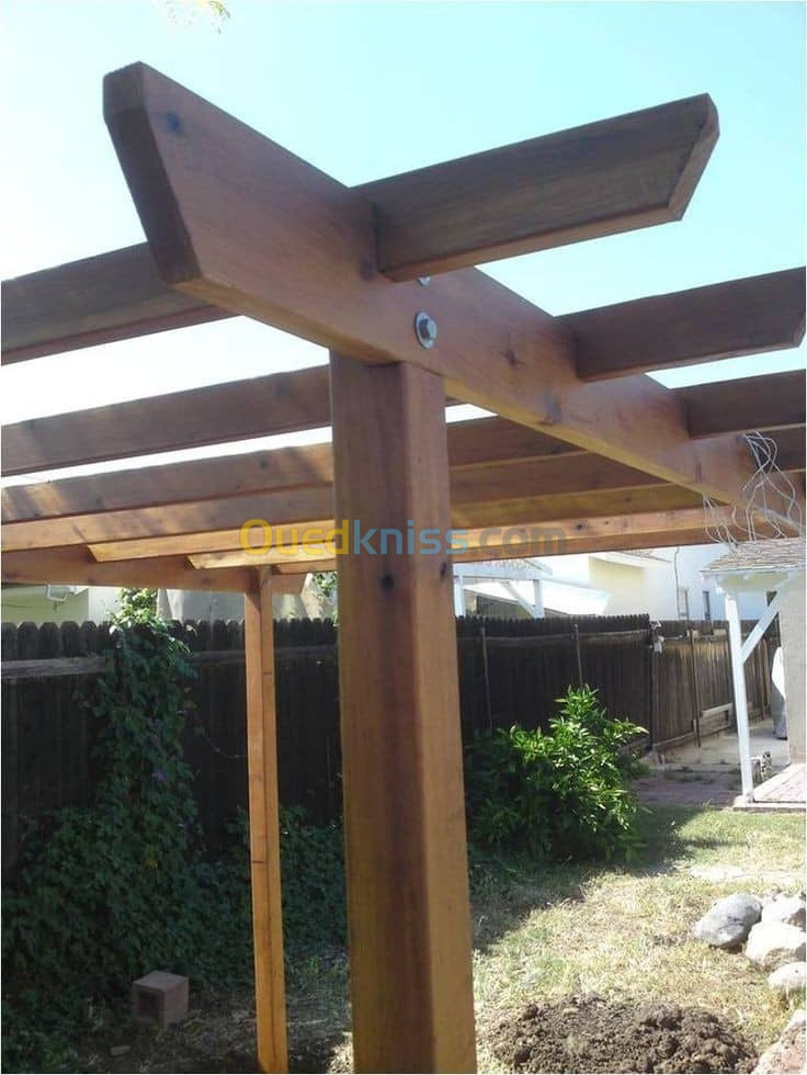 Bardage pergola aménagement extérieur