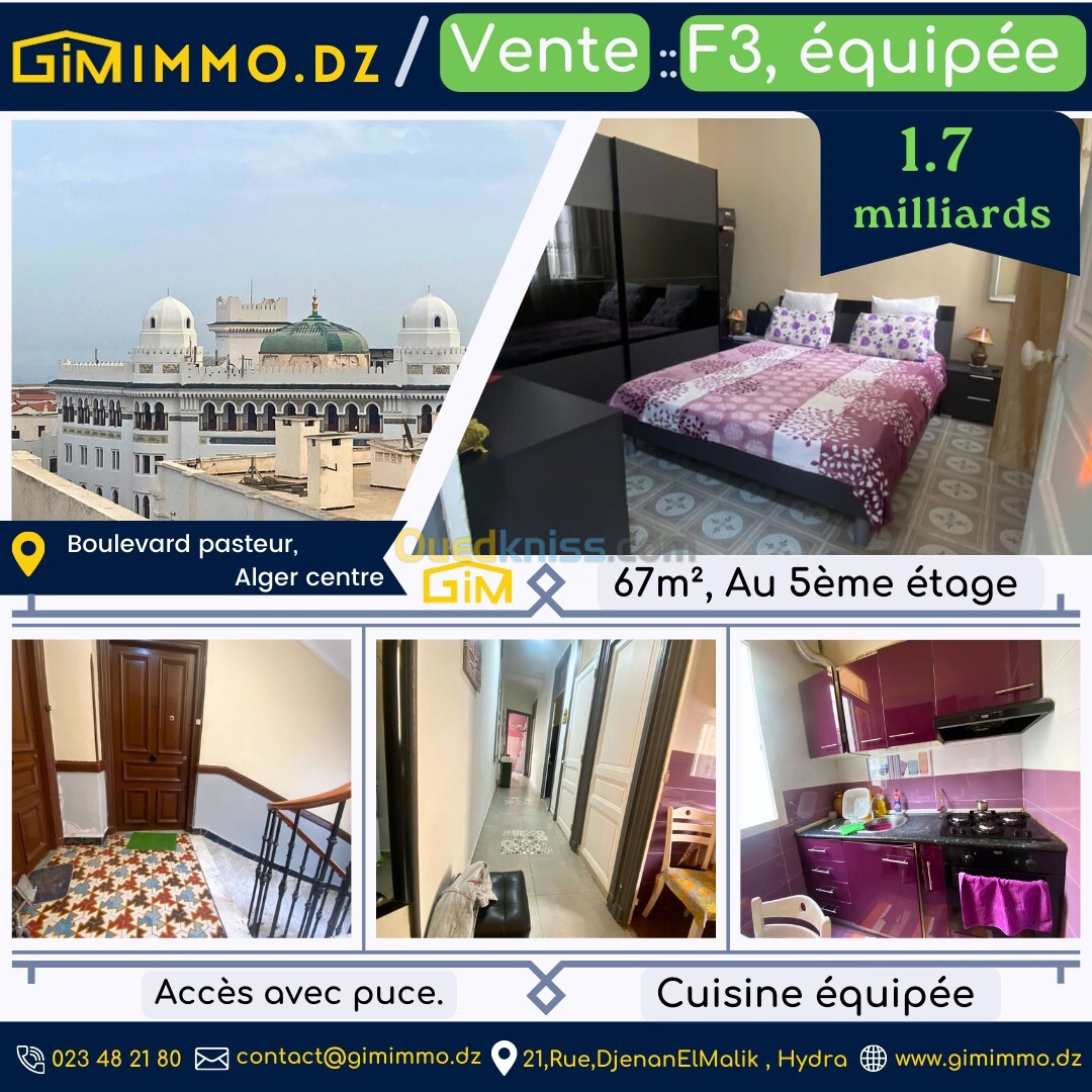 Vente Appartement F3 Alger Alger centre