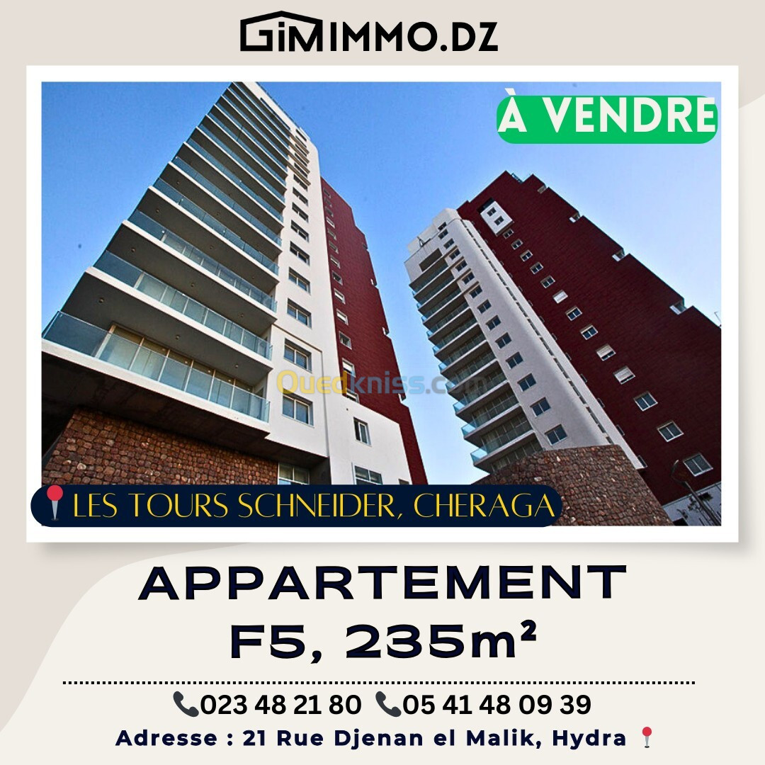 Vente Appartement F5 Alger Cheraga