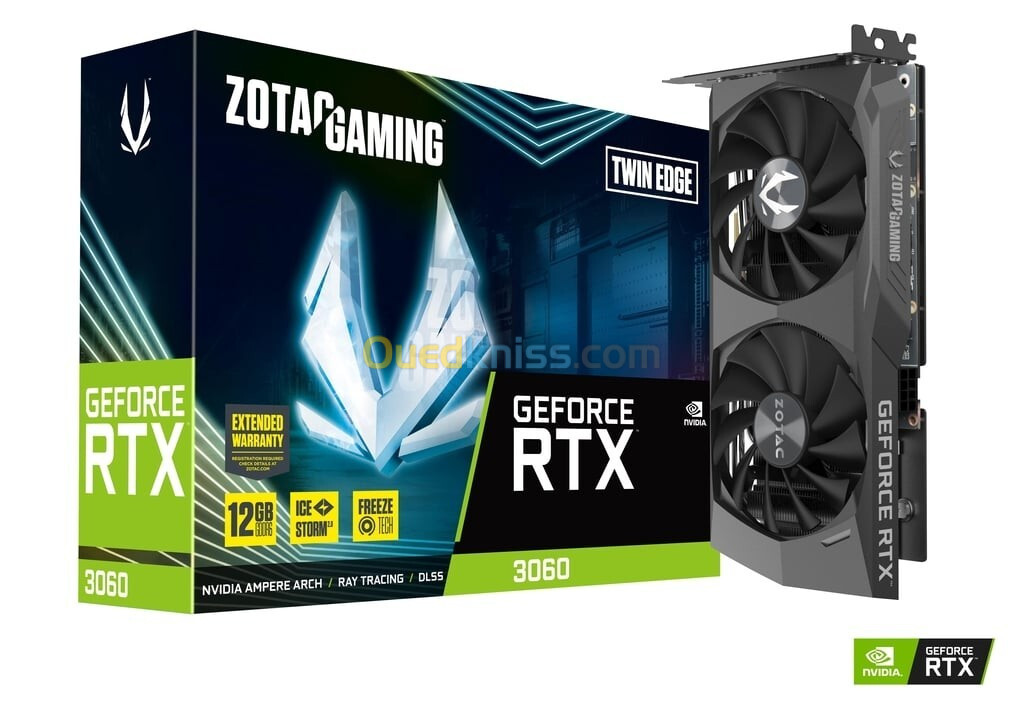 CARTE GRAPHIQUE  ZOTAC RTX 3060 12GB Twin Edge