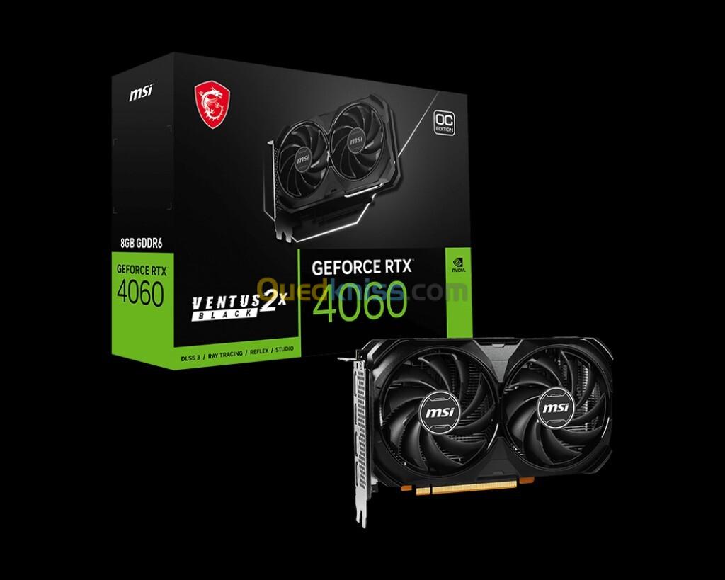 CARTE GRAPHIQUE NVIDIA MSI RTX 4060 VENTUS 2X 8GB OC