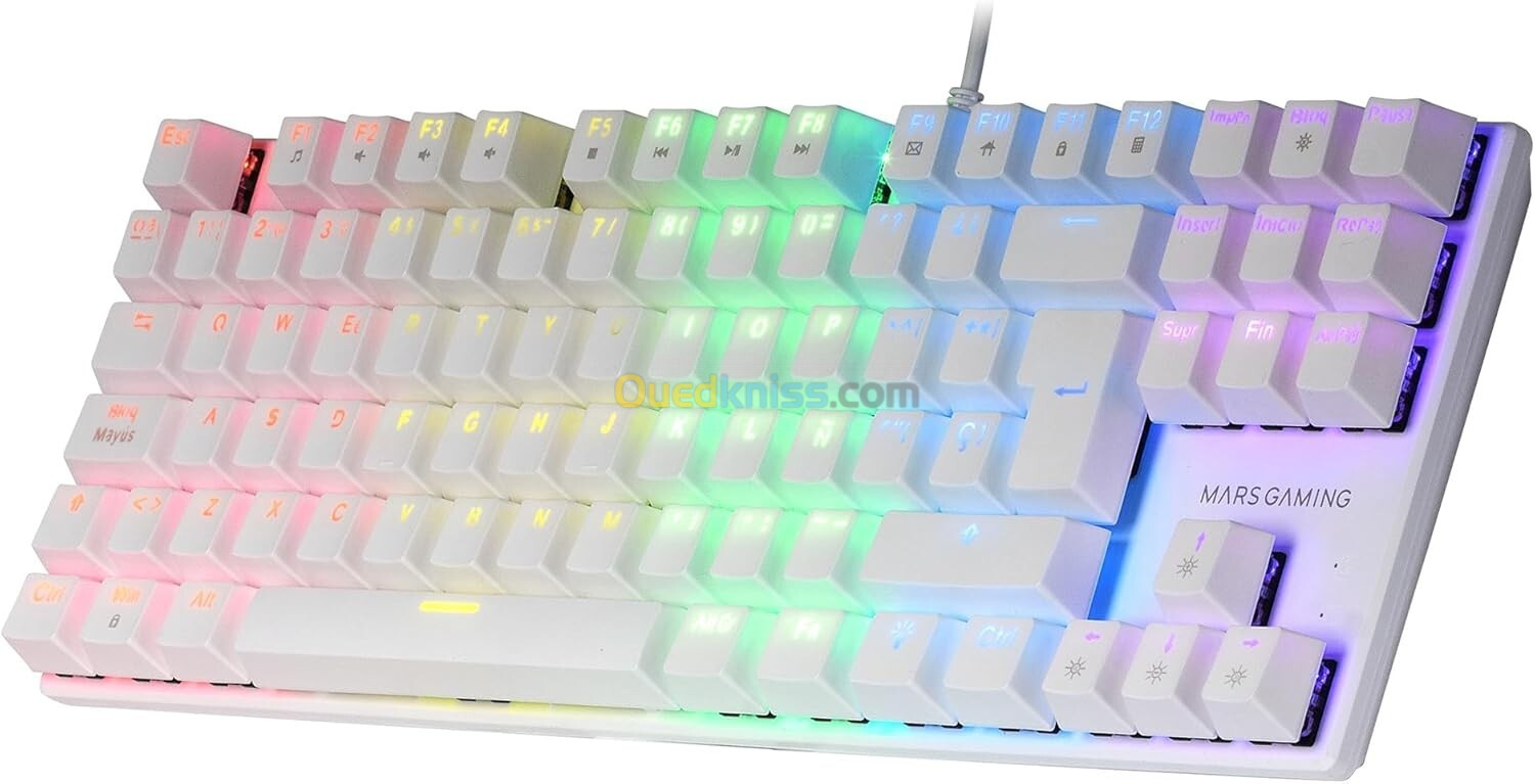 CLAVIER MARS GAMING MECANIQUE MK 80 WHITE 