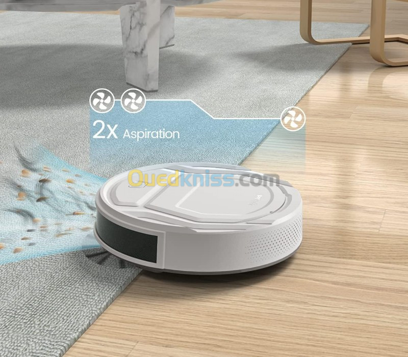 Robot Aspirateur Lefant M210 Blanc - Idéal pour les tapis et les