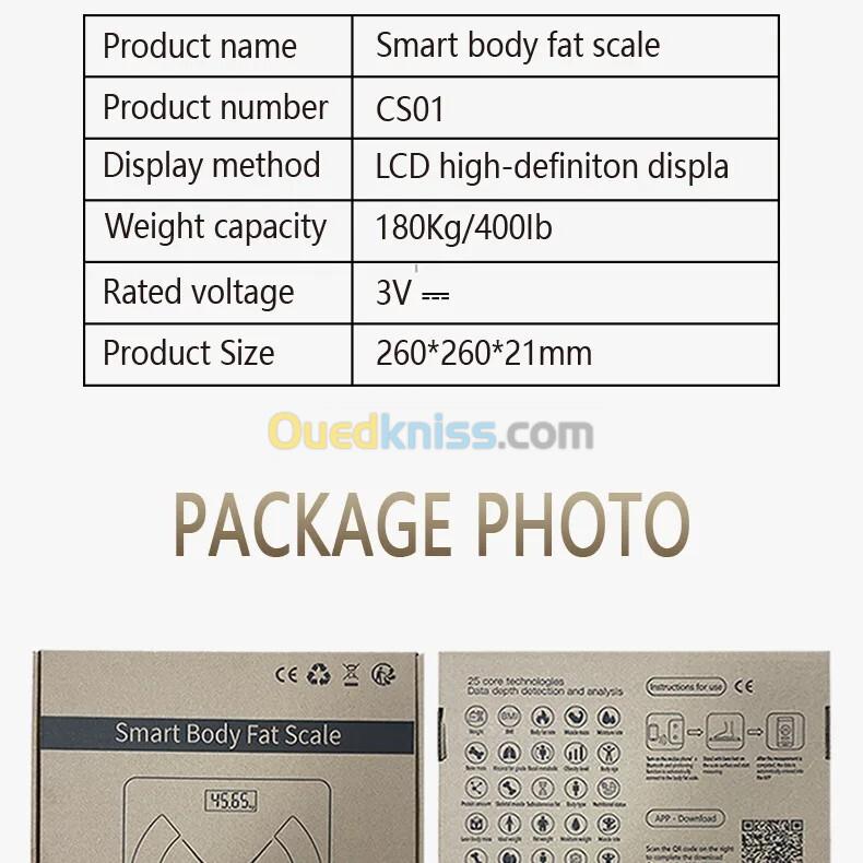 Smart Electronic Body Fat Scale  ميزان إلكتروني ذكي