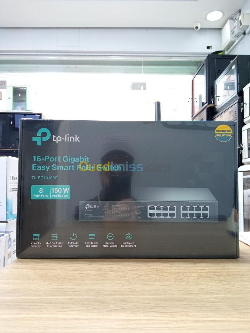 SWITCH TP-LINK TL-SG1016PE 16-Port Gigabit Easy Smart PoE Switch with 8-Port PoE+