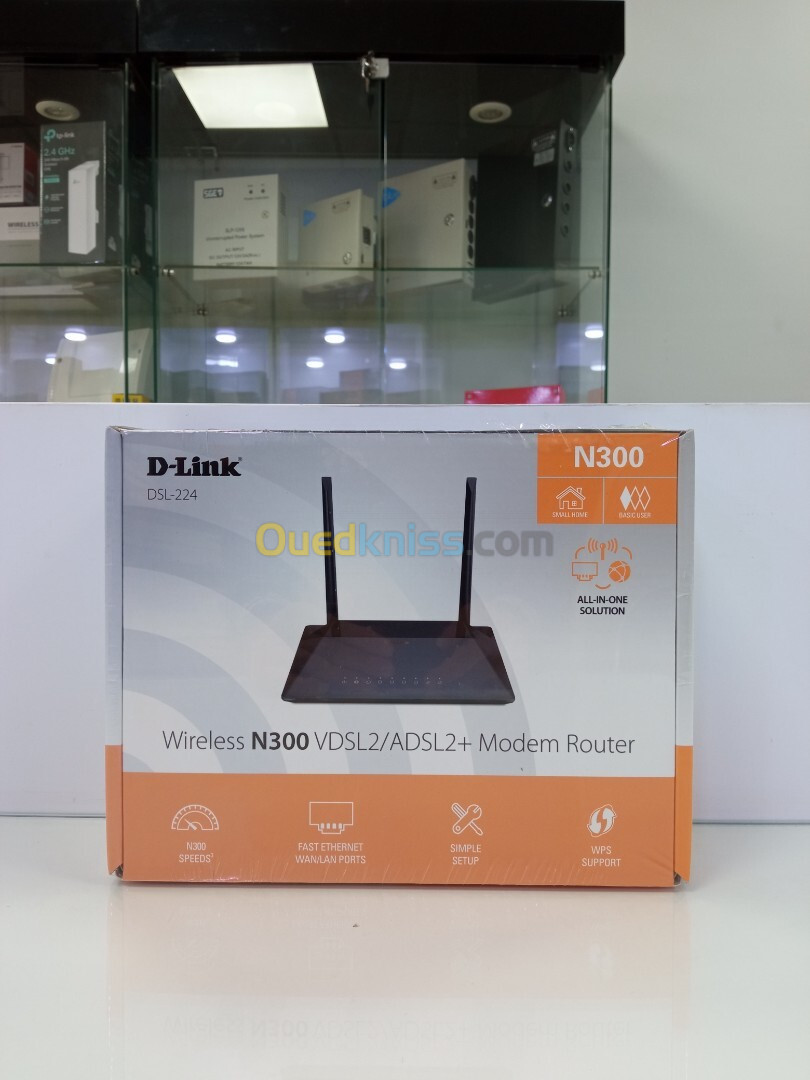 ROUTEUR MODEM D-Link N300 VDSL2/ADSL2 DSL-224 