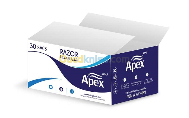 Apex Rasoir deux lames pour homme simple شفرات حلاقة بشفرتين أبيكس بدون صابون للرجال 