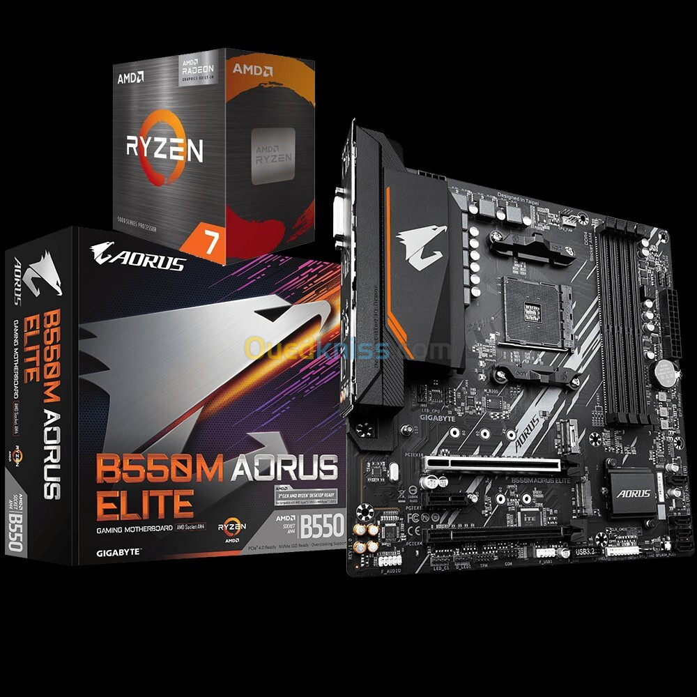 b550m aorus elite - ryzen 7 5700g - aigo 200 pro rgb