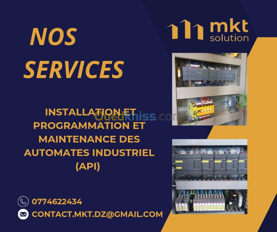 Installation  et maintenant des automates industrielles