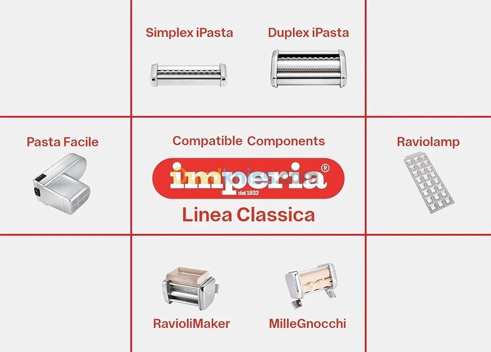   Machine Imperia à pâtes électrique Machine à pâtes avec moteur électrique  (Argent