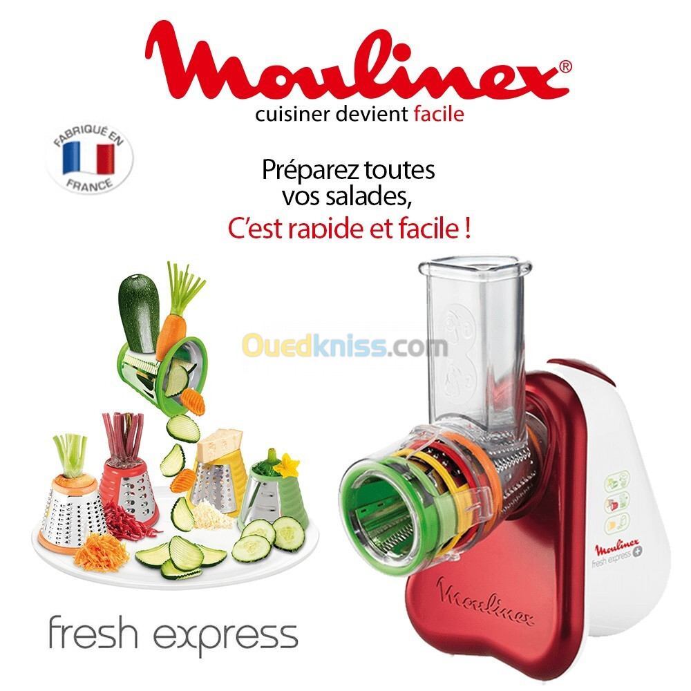 rape electrique Moulinex Fresh express tout max 5 en1 DJ812510 