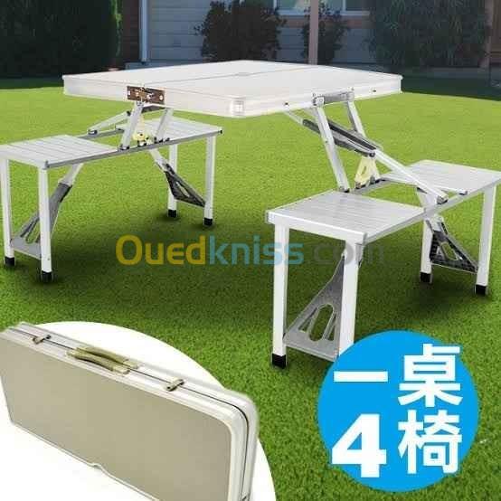 طاولة Table camping pliable avec 4 sièges 